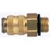 Legris Nickel Plated Brass Male Pneumatic Quick Connect Coupling, G 1/8 Male 16mm Male Thread