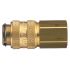 Legris Nickel Plated Brass Male Pneumatic Quick Connect Coupling, BSPP 1/4 in Male 16mm Male Thread