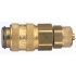 Legris Nickel Plated Brass Male Pneumatic Quick Connect Coupling, 16mm Male Thread