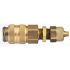 Legris Nickel Plated Brass Male Pneumatic Quick Connect Coupling, 16mm Male Thread