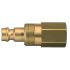 Legris Nickel Plated Brass Female Pneumatic Quick Connect Coupling, 1/4 in Female Female Thread