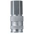 Legris Nickel Plated Brass Female Pneumatic Quick Connect Coupling, 1/4 in Female 23mm Female Thread