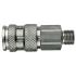 Legris Stainless Steel Male Pneumatic Quick Connect Coupling, BSPP 1/4 in Male 23mm Male Thread