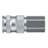 Legris Nickel Plated Brass Female Pneumatic Quick Connect Coupling, 1/4 in Female 23mm Female Thread
