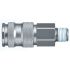 Legris Nickel Plated Brass Male Pneumatic Quick Connect Coupling, BSPP 3/8 in Male 23mm Male Thread