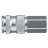 Legris Stainless Steel Female Pneumatic Quick Connect Coupling, BSPP 1/8 in Female 23mm Female Thread