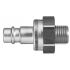 Legris Nickel Plated Brass Male Pneumatic Quick Connect Coupling, G 1/4 Male Male Thread