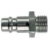 Legris Zinc Plated Steel Male Pneumatic Quick Connect Coupling, 1/4 in Male Male Thread