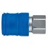 Legris Nickel Plated Brass Female Pneumatic Quick Connect Coupling, 1/4 in Female 31mm Female Thread