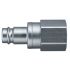 Legris Nickel Plated Brass Female Pneumatic Quick Connect Coupling, 3/8 in Female Female Thread