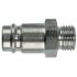 Legris Nickel Plated Steel Male Pneumatic Quick Connect Coupling, 3/4 in Male Male Thread