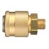 Legris Anodised Aluminium Male Pneumatic Quick Connect Coupling, BSPP 1/4 in Male 30mm Male Thread