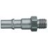 Legris Anodised Aluminium Male Pneumatic Quick Connect Coupling, BSPP 1/4 in Male Male Thread
