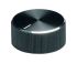 OKW 18.6mm Black Potentiometer Knob for 6mm Shaft Round Shaft, A1418260