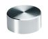 OKW 37.8mm Silver Potentiometer Knob for 6mm Shaft Round Shaft, A1438461