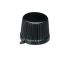 OKW 11.4mm Black Potentiometer Knob for 4mm Shaft Round Shaft, A1685540