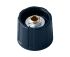 OKW 20mm Black Potentiometer Knob for 4mm Shaft Round Shaft, A2520040