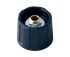 OKW 20mm Black Potentiometer Knob for 45295in Shaft Round Shaft, A2520630