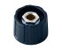 OKW 23mm Black Potentiometer Knob for 45295in Shaft Round Shaft, A2523060