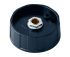 OKW 40mm Black Potentiometer Knob for 6mm Shaft Round Shaft, A2540060