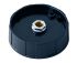 OKW 50mm Black Potentiometer Knob for 6mm Shaft Round Shaft, A2550060