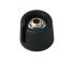 OKW 20mm Black Potentiometer Knob for 6mm Shaft Round Shaft, A3020069