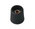 OKW 16mm Black Potentiometer Knob for 45295in Shaft Round Shaft, A3116639