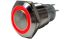 RND RND 210 Series Illuminated Vandal Proof Push Button Switch, On-(On), Panel Mount, 19mm Cutout, 1CO, Red LED, 250V