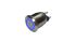 RND RND 210 Series Illuminated Vandal Proof Push Button Switch, (On)-Off, Panel Mount, 12mm Cutout, 1NO, Blue LED, 36V