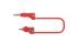 4 mm banana test leads, 250mm, red