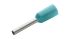RND, RND 465 Insulated Bootlace Ferrule, 10mm Pin Length, 0.8mm Pin Diameter, Turquoise