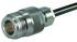 Huber+Suhner 21_N Series Socket Cable Mount Circular Coaxial Connector, Solder Termination, Straight Body