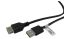 USB 2.0 cable 0.6m Black M/F