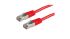 RND Cat6 Straight Male RJ45 to Straight Male RJ45 Ethernet Cable, SF/UTP, Red PVC Sheath, 500mm