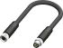 RS PRO Straight Female 3 way M8 to Straight Male 3 way M8 Actuator/Sensor Cable, 500mm
