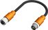 RS PRO Straight Female 5 way M12 to Straight Male 5 way M12 Actuator/Sensor Cable, 1m