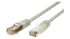 Cat5e Straight Male RJ45 to Straight Male RJ45 Ethernet Cable, UTP, Grey PVC Sheath, 500mm