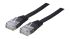 Patch cable/flat CAT6 U/UTP 0.5m Black