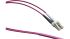 Leoni Kerpen LC to LC Duplex Multi Mode OM4 Fibre Optic Cable, 9/150/12525μm, Purple, 2m
