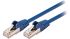 Nedis Cat5e Straight Male RJ45 to Straight Male RJ45 Patch Cable, SF/UTP, Blue PVC Sheath, 250mm