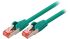 Cable de conexión Cat6 S/FTP Nedis de color Verde, long. 250mm, funda de LSZH, PVC