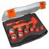ITL Insulated Tools Ltd 12-Piece Imperial, Metric 3/8 in Standard Socket Set with Ratchet, 12 point, VDE/1000V