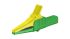 Staubli Crocodile Clip Lead, 32A, 1kV, Green/Yellow