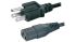Feller Straight Type B US Plug Plug to Straight IEC C13 Socket Power Cord, 2m
