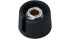 Mando de potenciómetro OKW, eje 6.35mm, diámetro 23mm, Color Negro Eje redondo