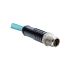 Amphenol Industrial Straight Male 2 way M12 to Pigtail Connector & Cable, 1m