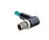 Amphenol Industrial Right Angle Male 2 way M12 to Pigtail Connector & Cable, 1m