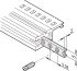 Rail horizontal à utiliser avec Boîtiers, sous-racks