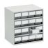 Treston 透明 零件柜, 395mm高 x 400mm宽 x 300mm深, 16个抽屉, 塑料外框