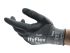 Ansell HYFLEX 11-537 Black Glass Fiber, HPPE, Nylon, Spandex (Liner) Cut Resistant Work Gloves, Size 9, Foam Nitrile